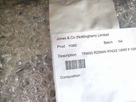 1000 Curtain Rings TRADE BULK PACK Clear Nylon Translucent Sewing ring